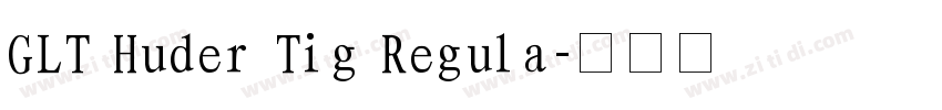 GLT Huder Tig Regula字体转换